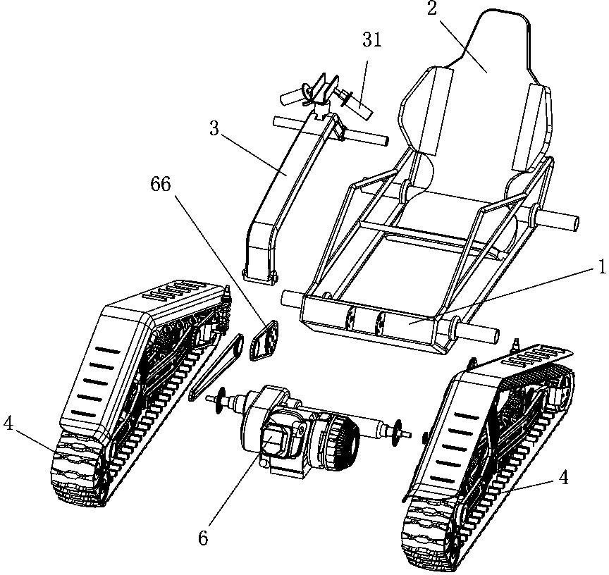 Single-person all-terrain crawler-type moving carrier