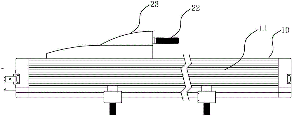 Slide block type linear displacement sensor