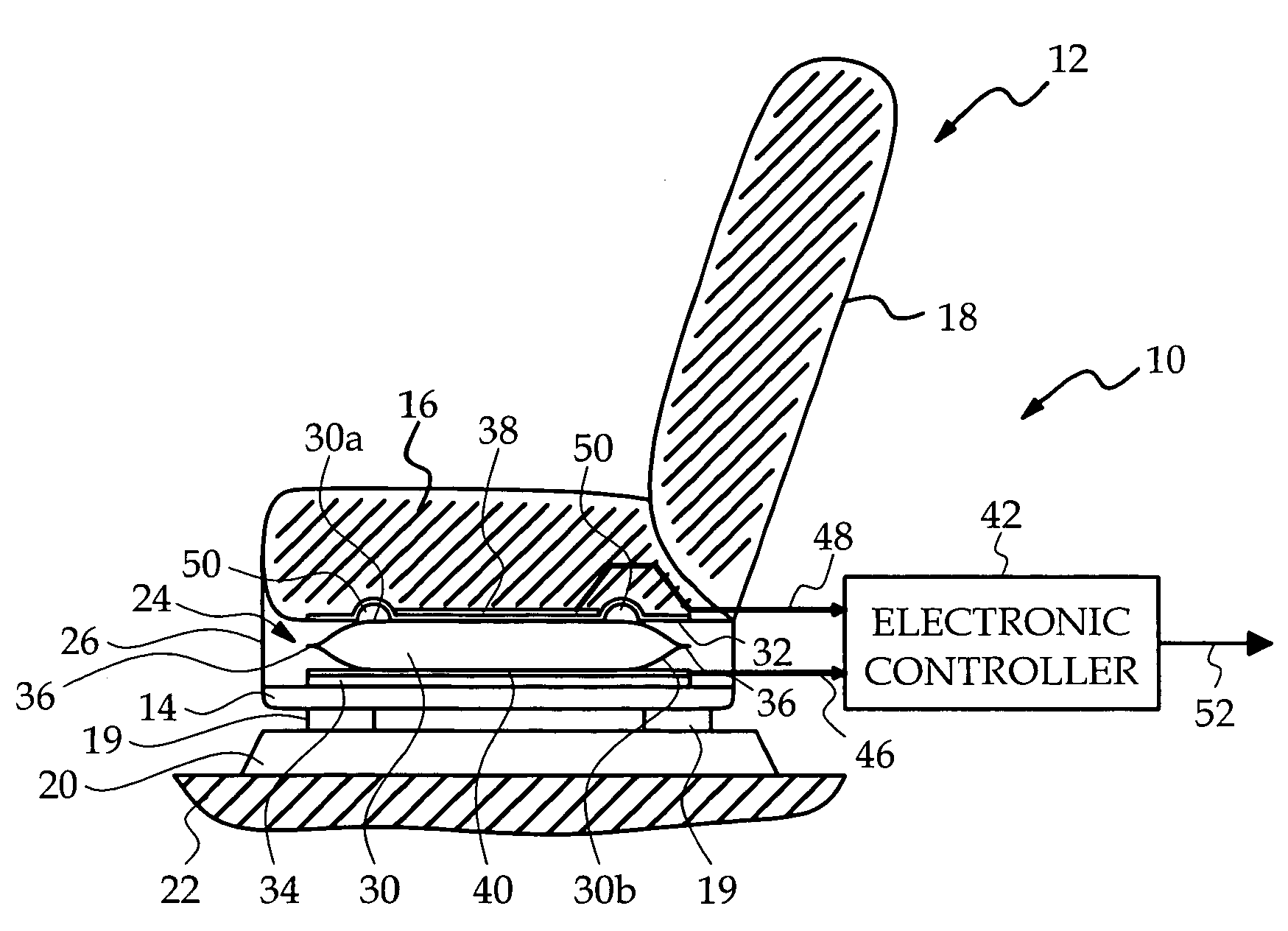 Capacitive occupant presence detection apparatus for a vehicle seat