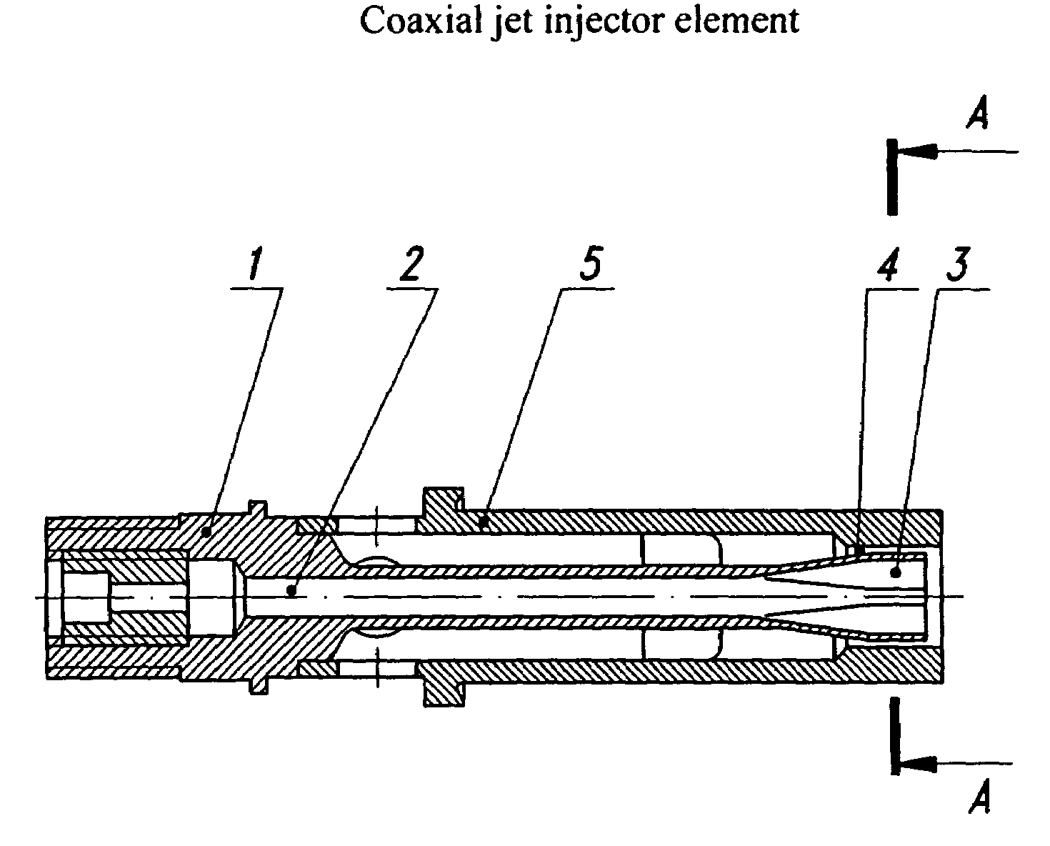 Coaxial spray nozzle injector