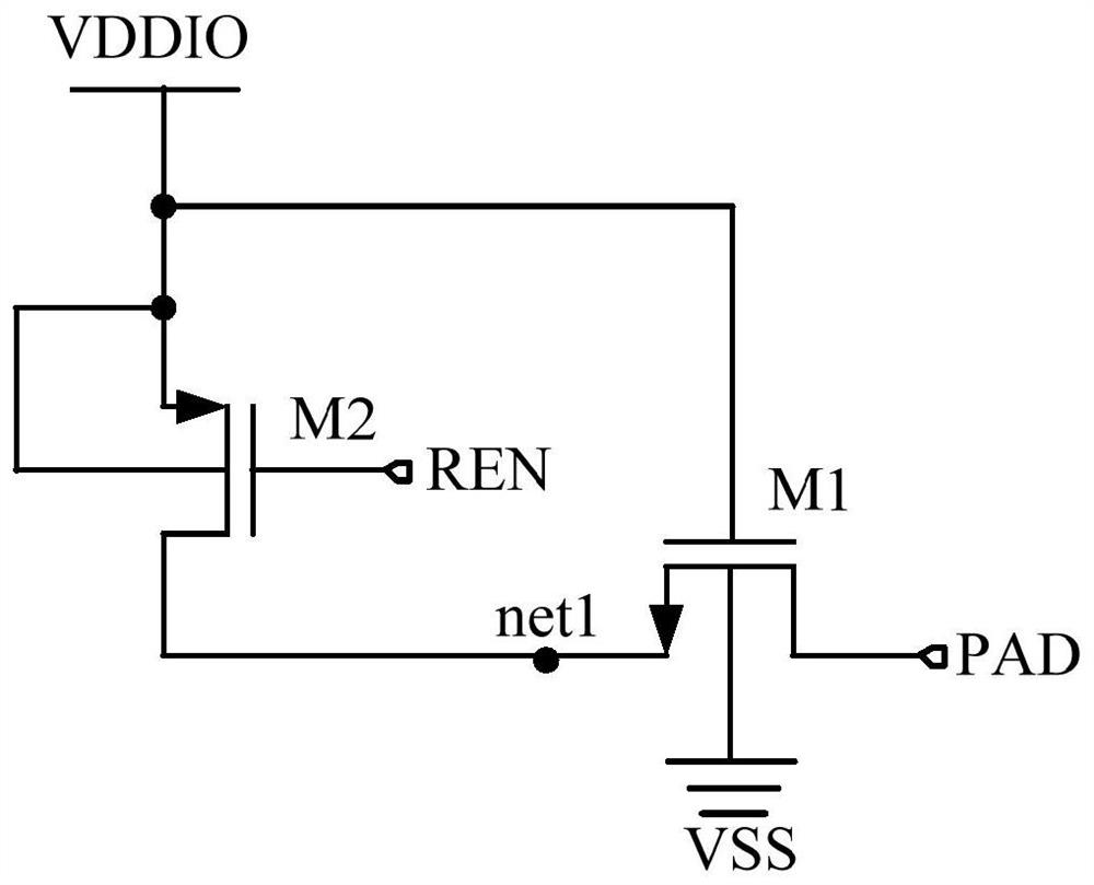 A kind of pull-up circuit for io circuit