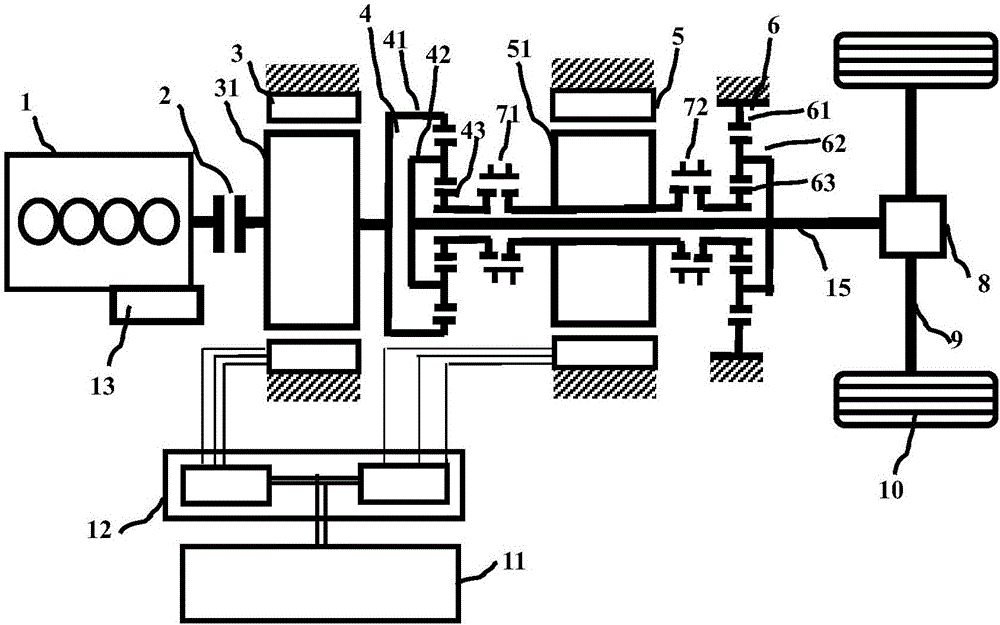 Coaxial coupling driving system of double planetary gear systems and double motors