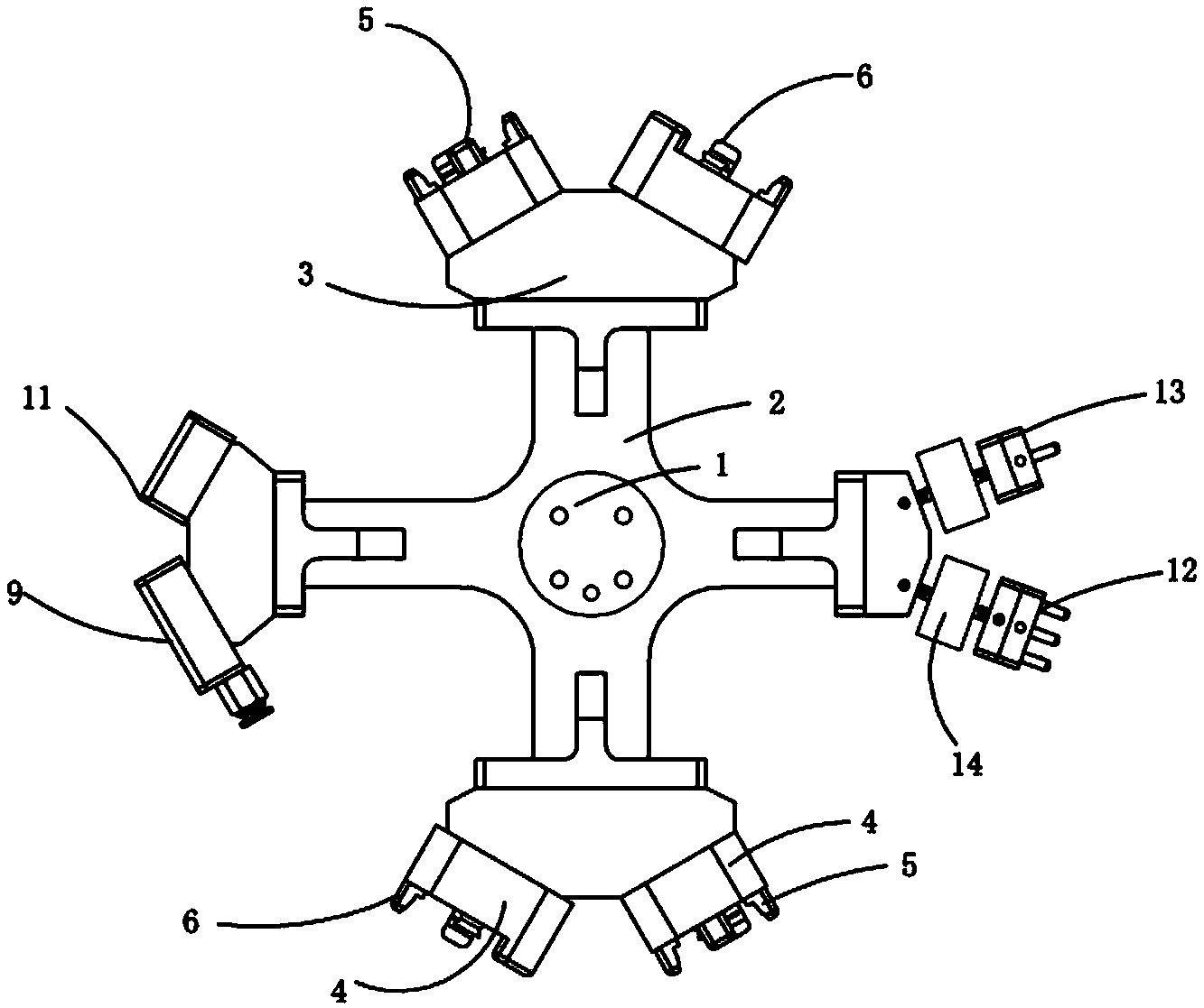 Multifunctional clamping jaw mechanism of mechanical arm