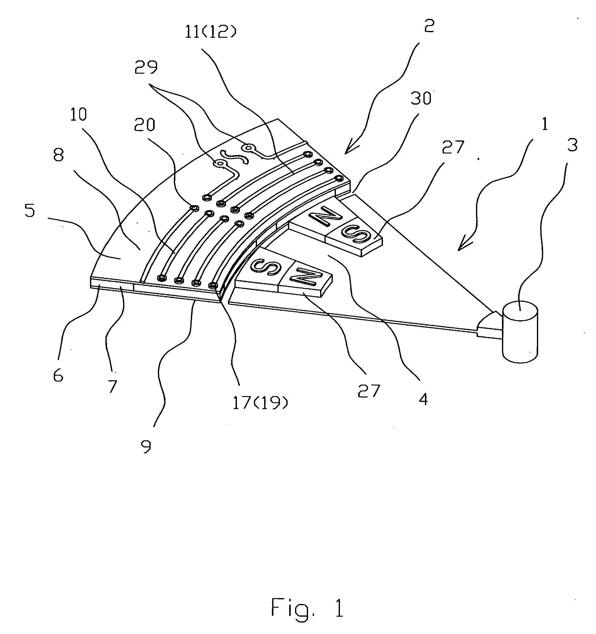 Flat radially interacting electric drive and a method of the manufacturing the same