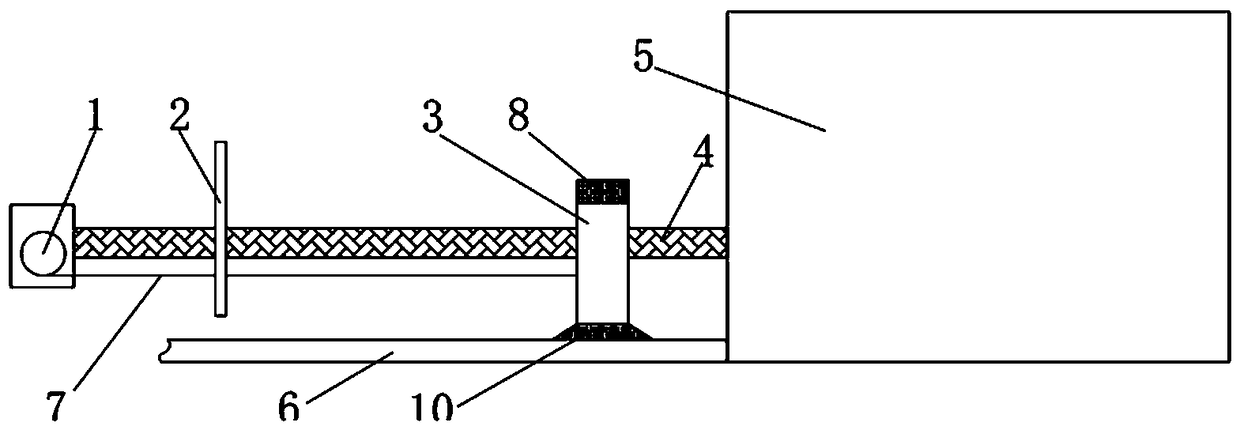 Travel control apparatus of brick laying machine