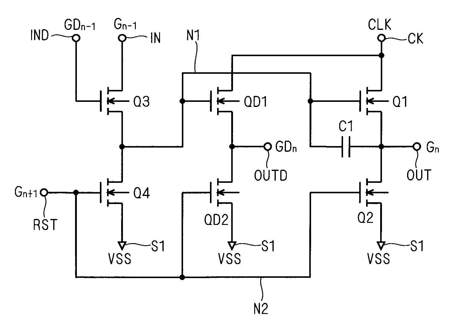 Shift register circuit and image display apparatus containing the same