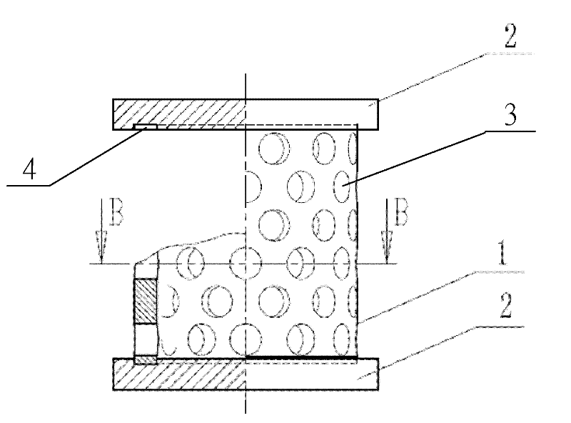 Porous cylindrical energy absorbing devices and anti-whipping limiting part adopting same