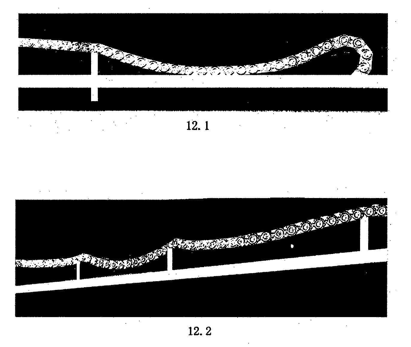 Novel movable support type heavy-duty drag chain