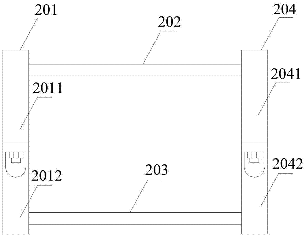 Oil cylinder rod stretching length limiting device