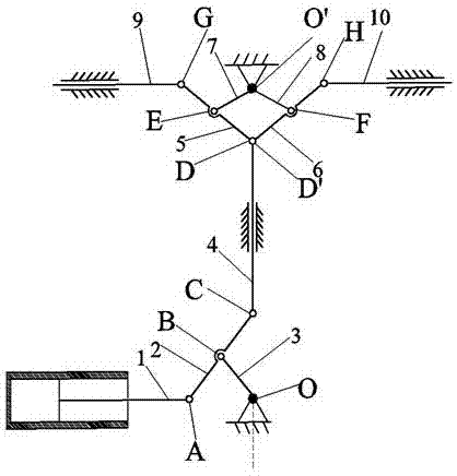 Transmission mechanism and transmission method for connecting rod of extra-high voltage circuit breaker