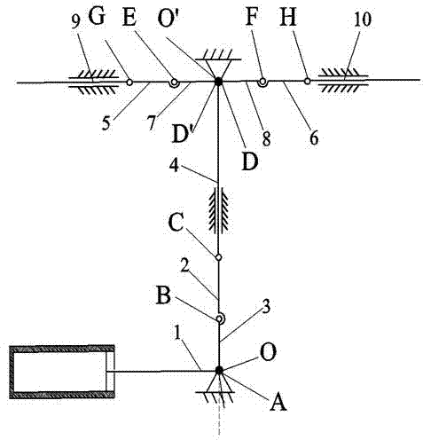 Transmission mechanism and transmission method for connecting rod of extra-high voltage circuit breaker