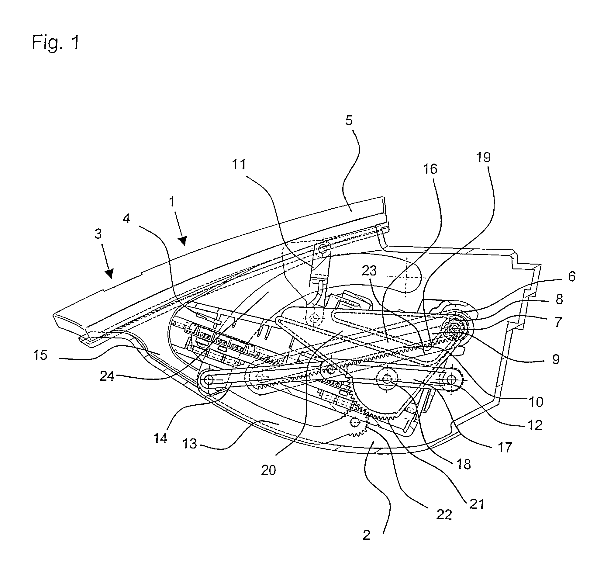 Device for movable support of an input/output unit