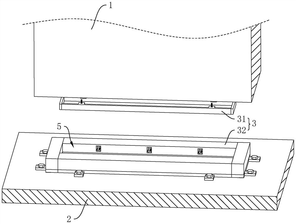 Fabricated building wall connecting device