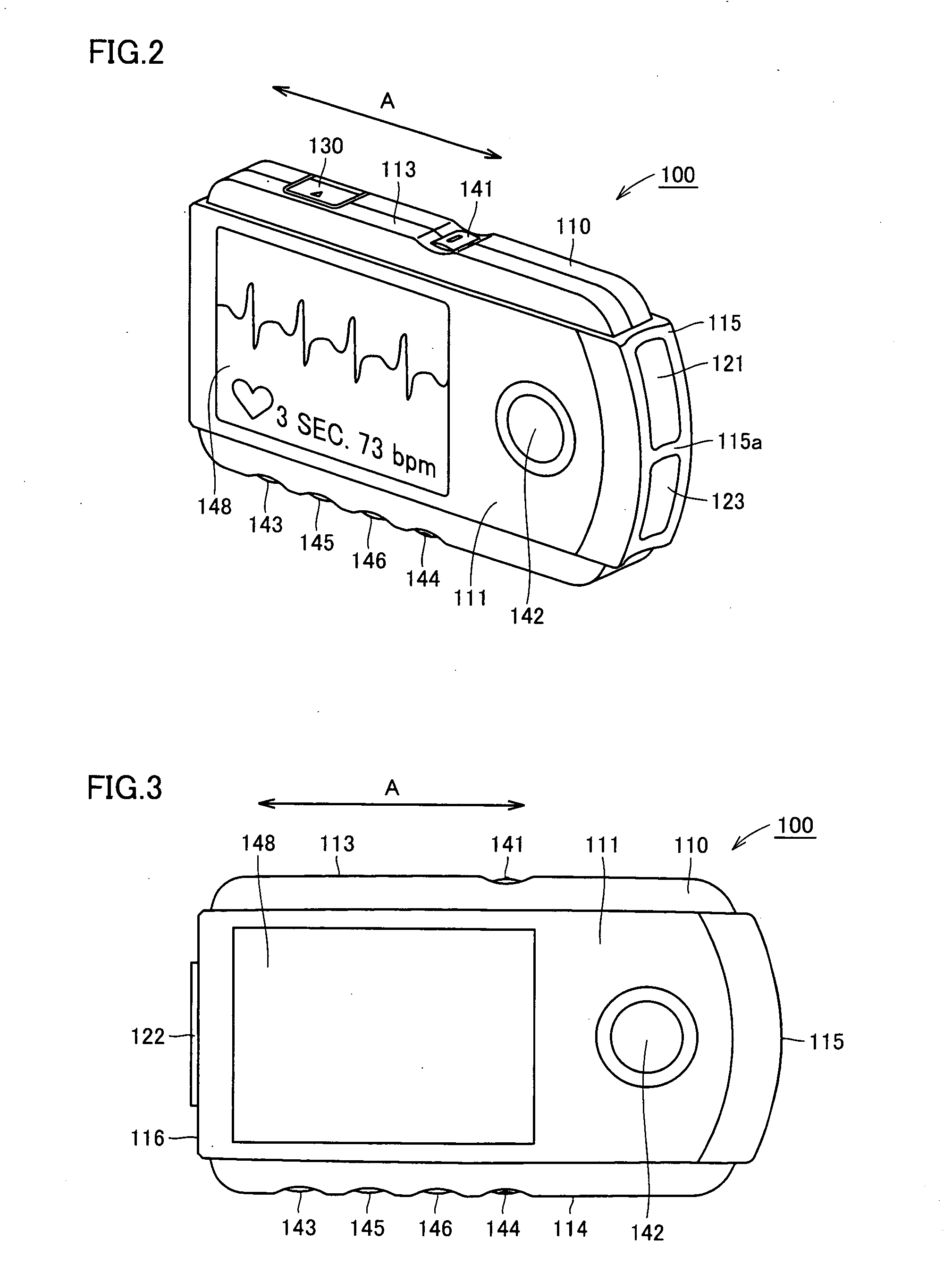Portable electrocardiograph and processing method