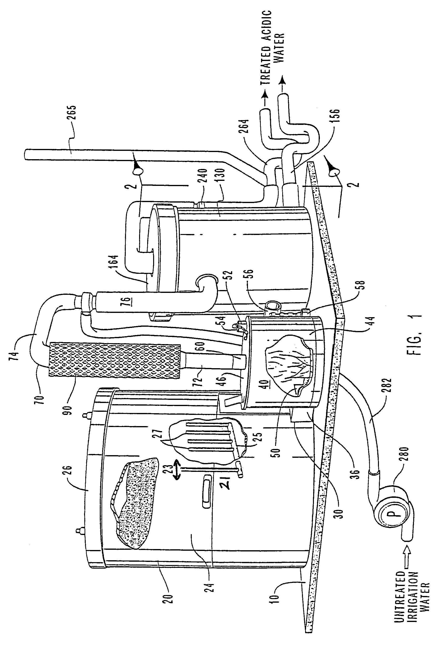 Sulphurous acid generator with air injector