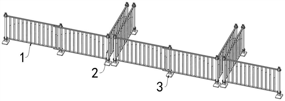 A guardrail that can conveniently control crowd diversion on municipal roads