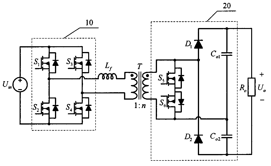 Soft switch isolation type boost direct current converter and control method thereof
