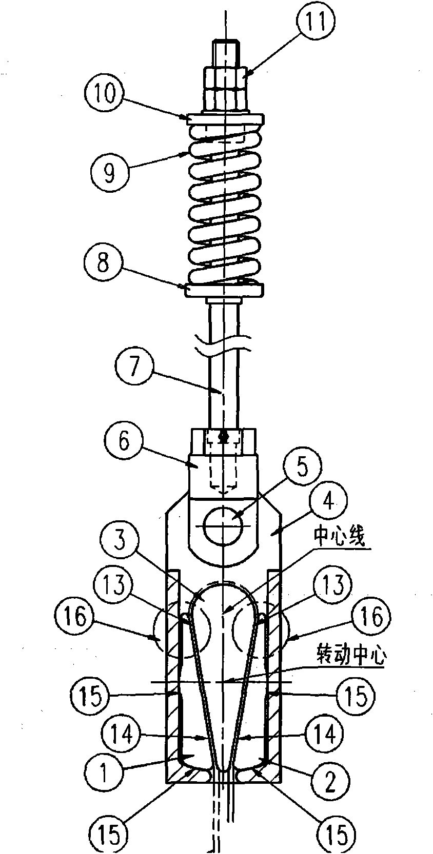 Terminating set used for elevator device
