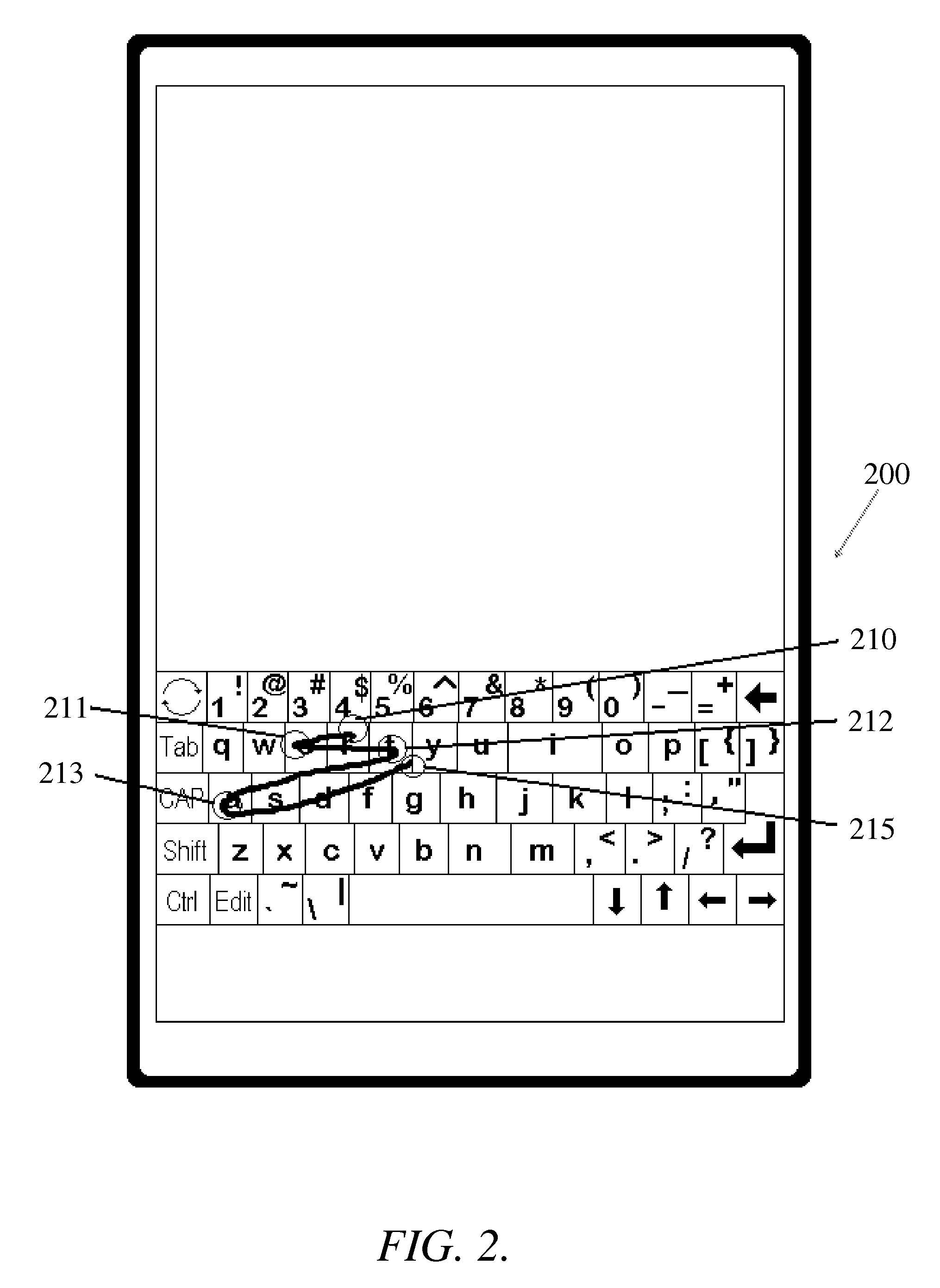 Gesture-based repetition of key activations on a virtual keyboard