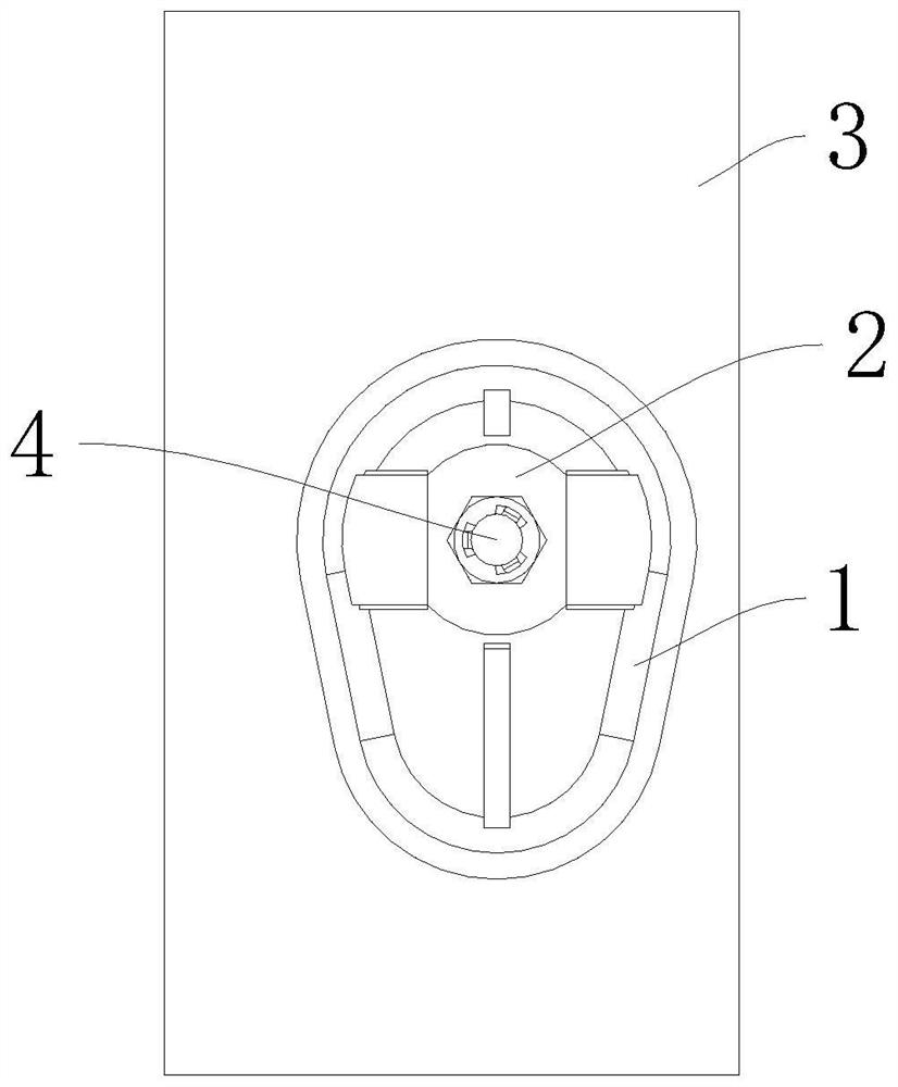 Nut mounting structure of automobile guard plate piece