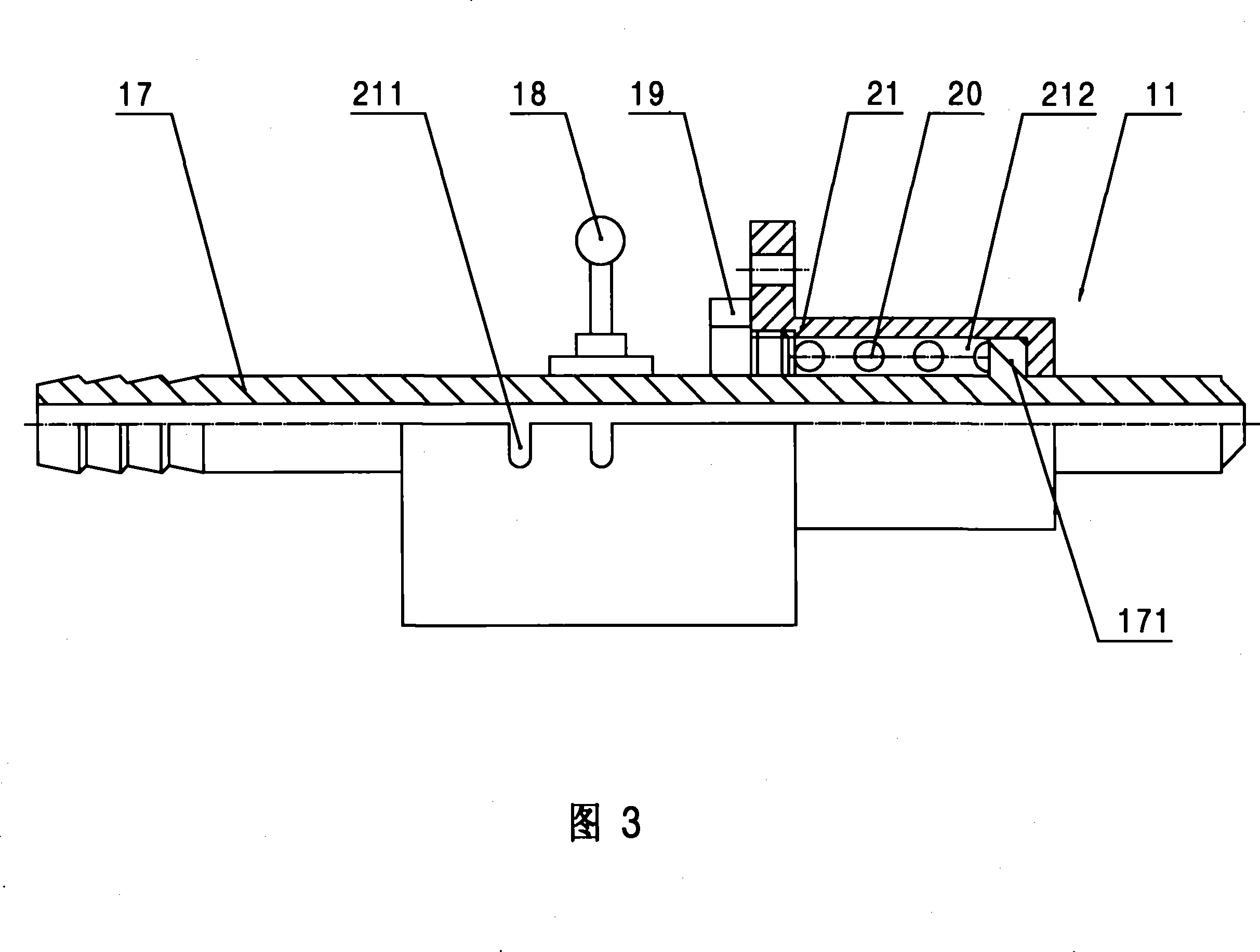 Bag extrusion device of the hanging bag type centrifugal machine