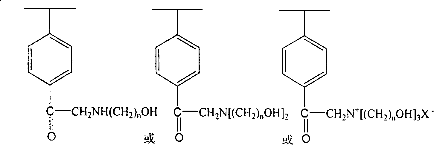 A hydroxylamine type chelating absorption resin and method for preparing the same