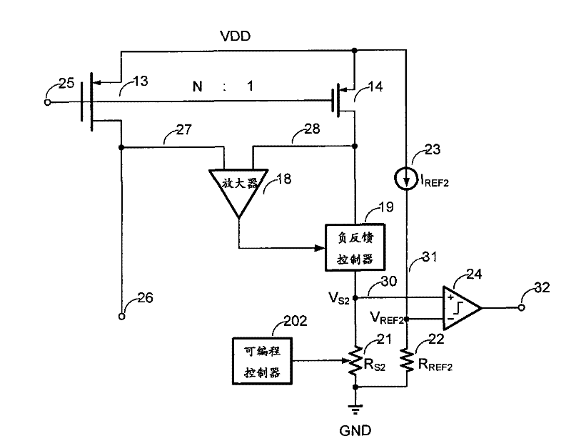 Power switching tube overcurrent detection and overcurrent protection circuit