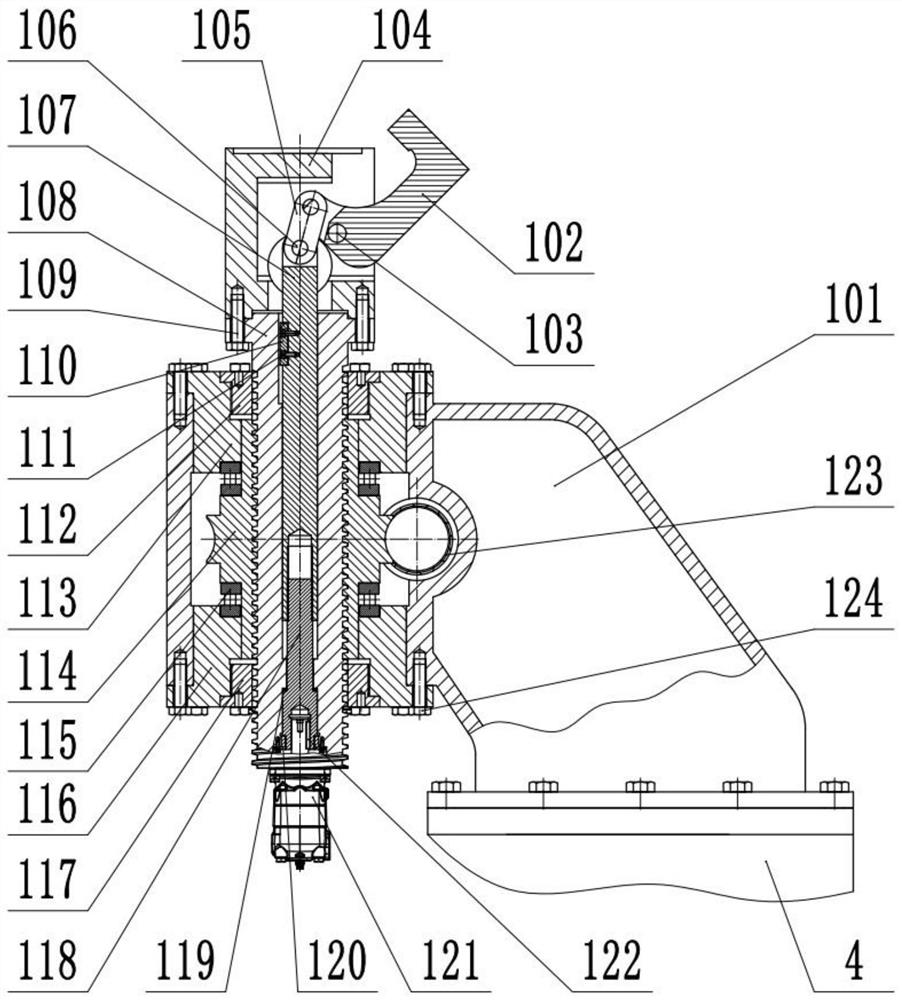 Supporting and pressing device for rocket arrow foot and rocket launching platform