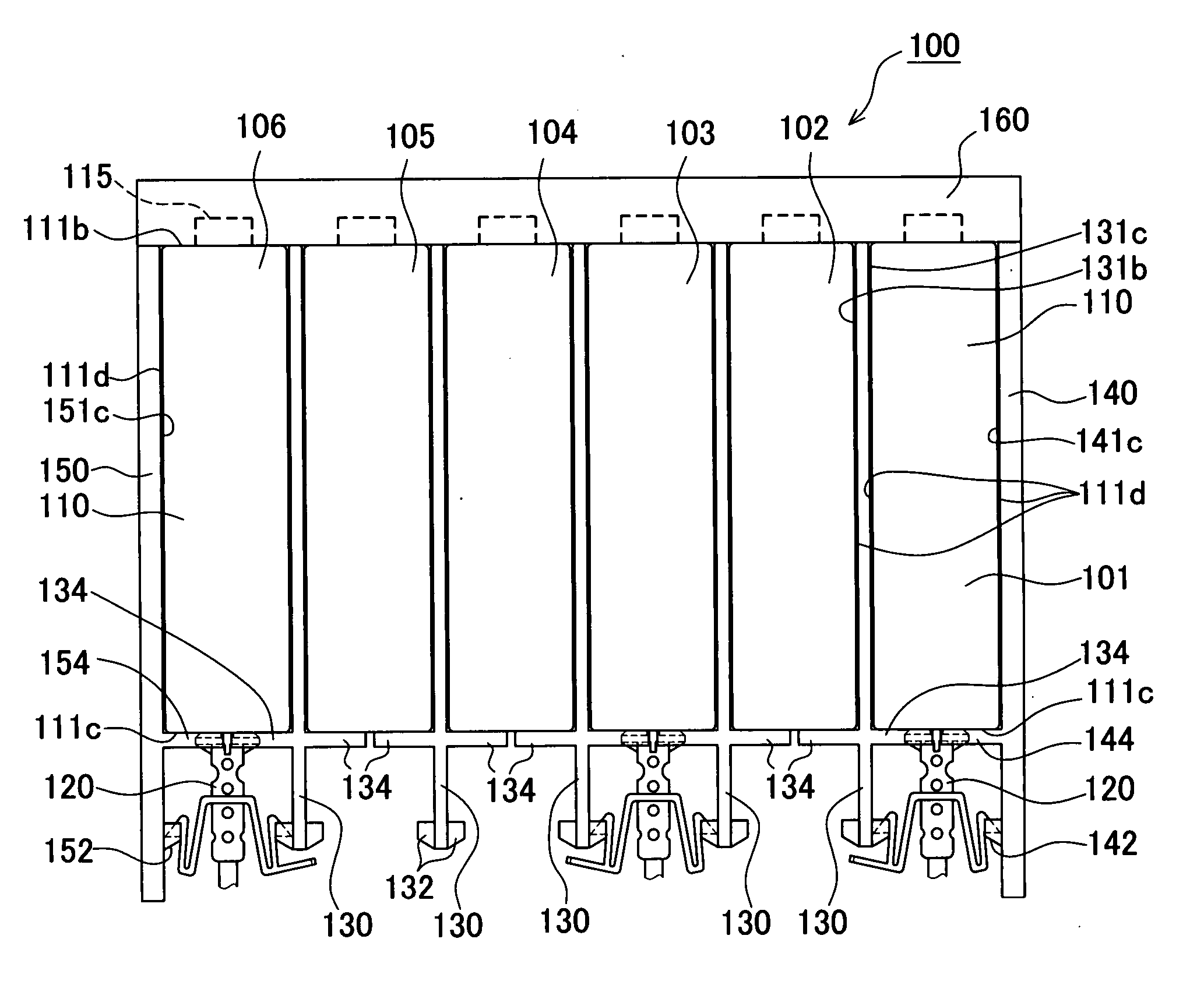 Secondary battery structure