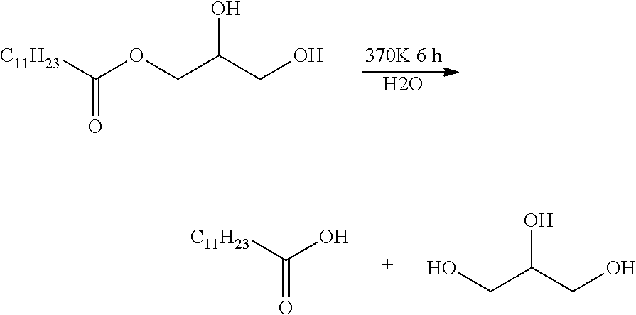 Hydrolysis of an ester compound
