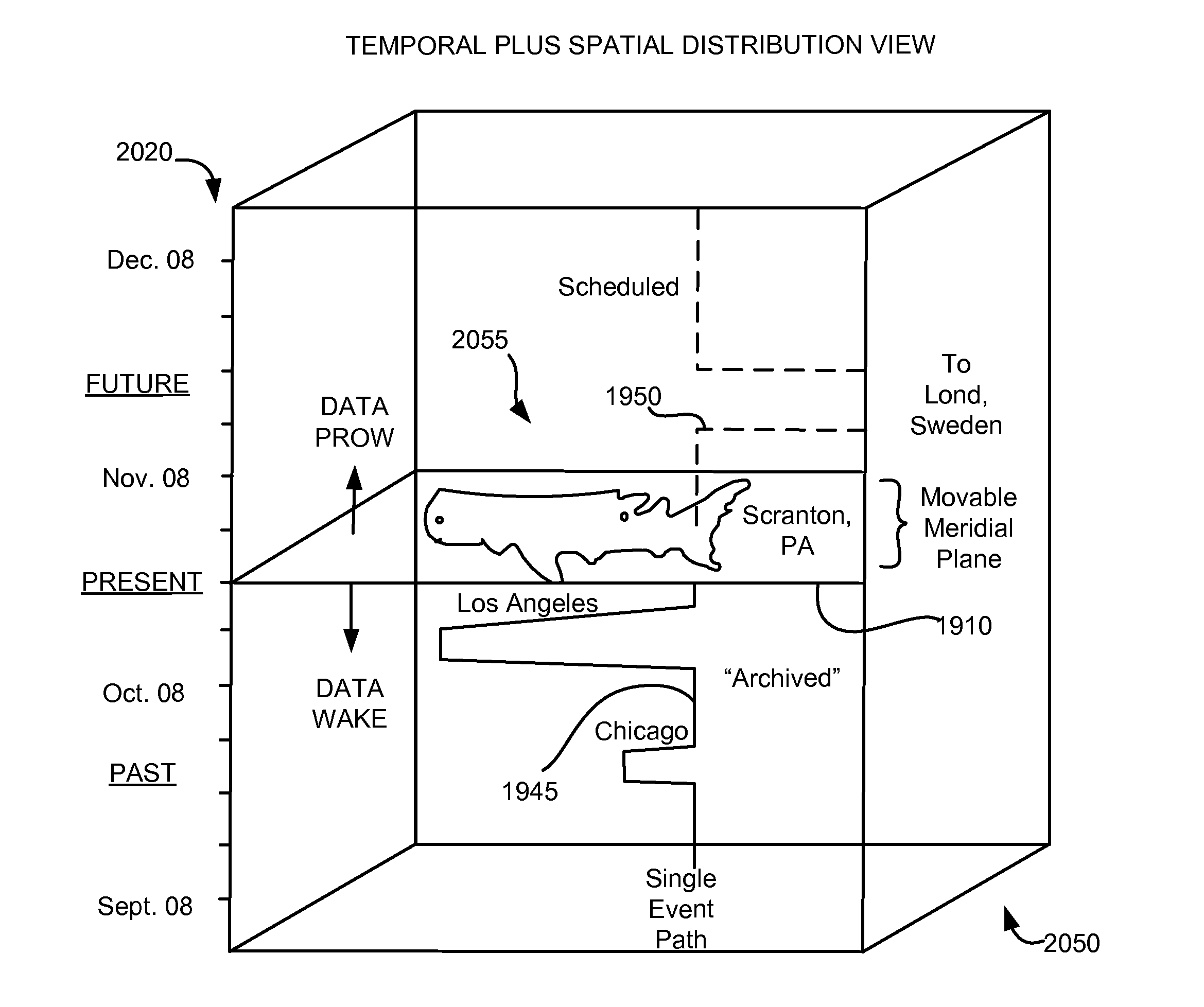 Apparatus, system, and method for organizing information by time and place