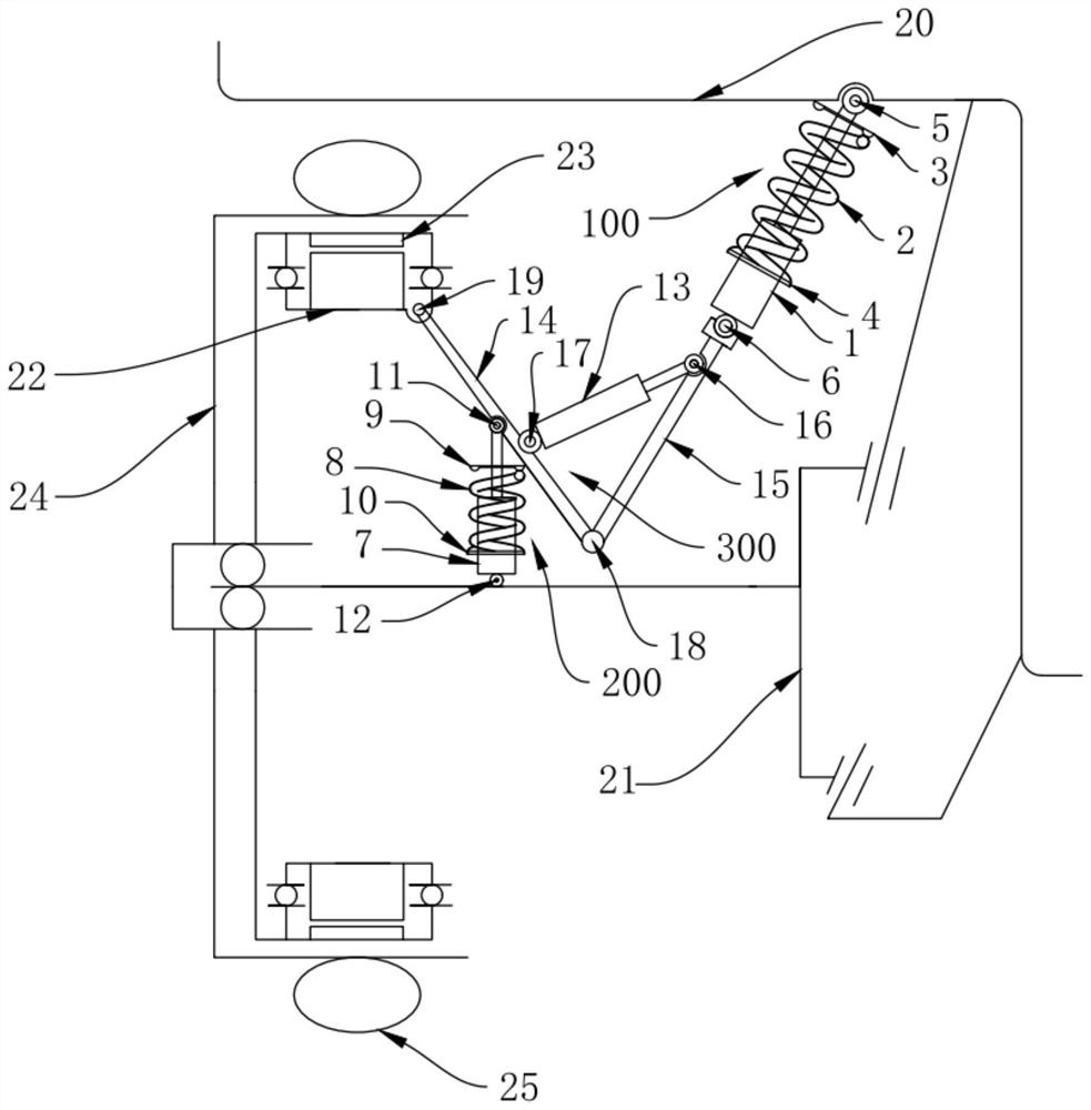 A kind of hub motor drive vehicle suspension system