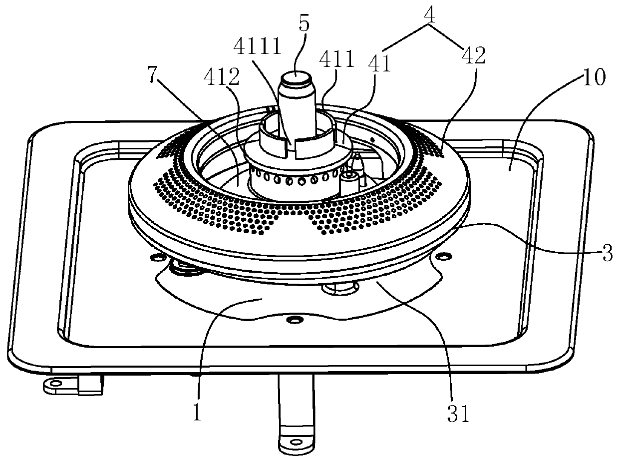 Upper-air-intake dual-ring combustor