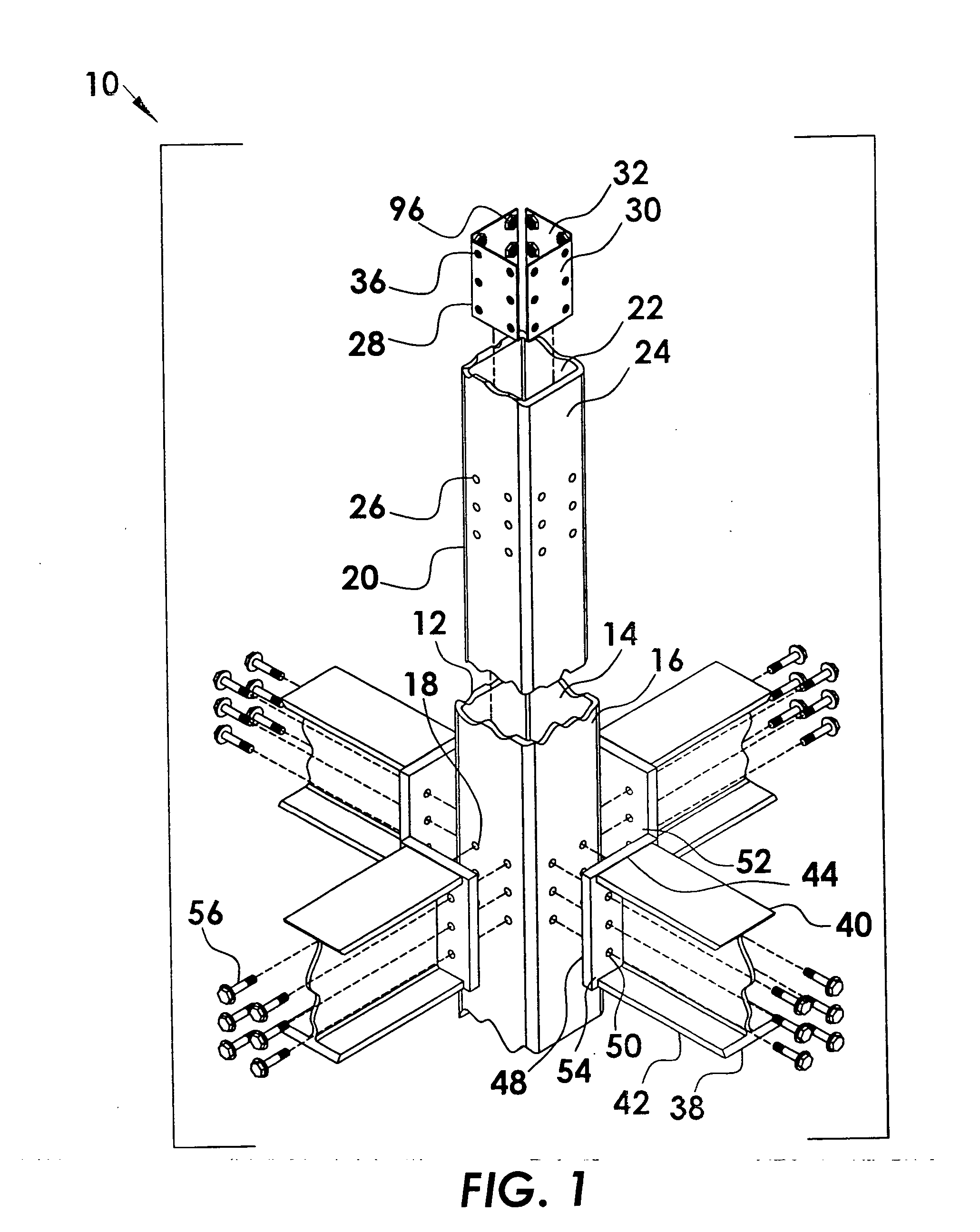 Moment-resistant building column insert system and method