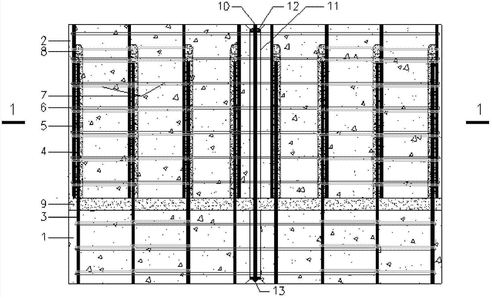 Mixed assembled concrete shear wall capable of recovering automatically ...