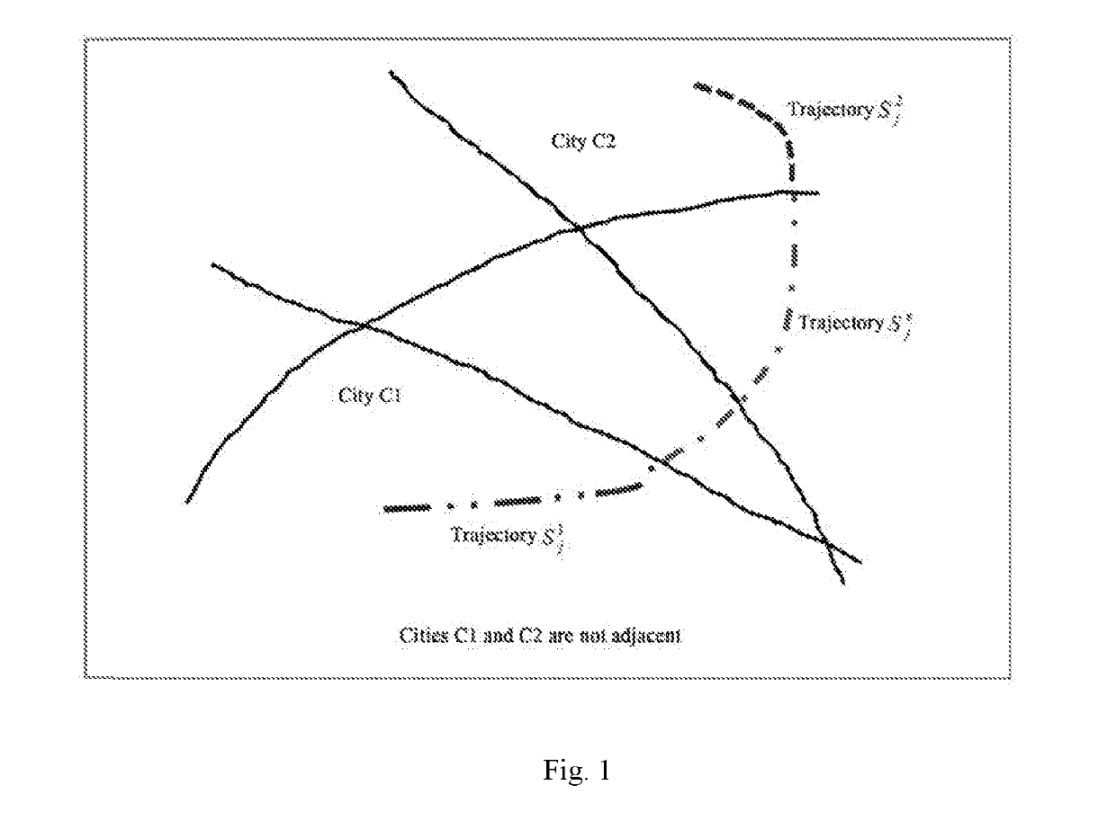 Method and device for judging intercity transportation mode based on mobile phone data