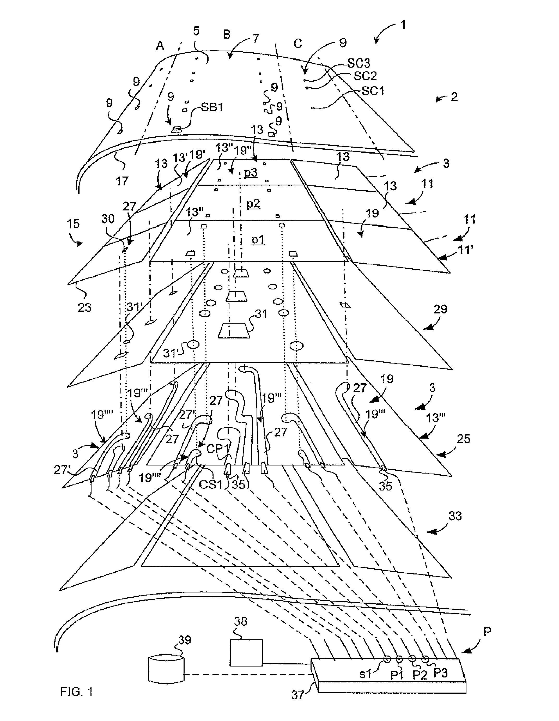 Multifunctional de-icing/Anti-icing system of a wind turbine