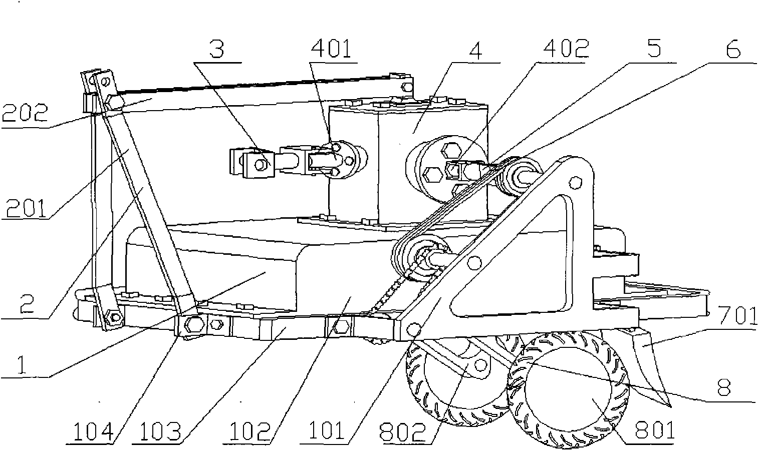 Orchard plowing machine