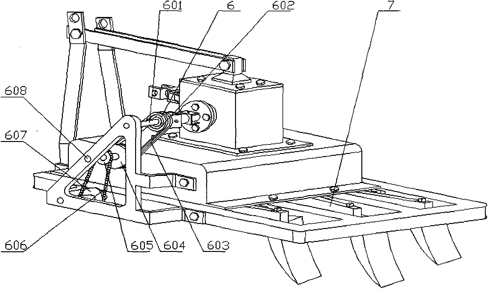 Orchard plowing machine