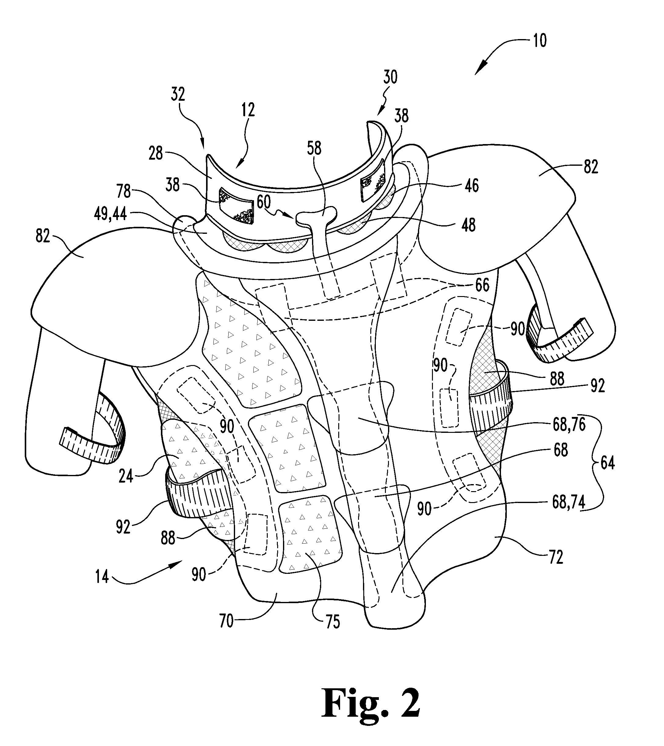 Combined neck and upper body protective garment