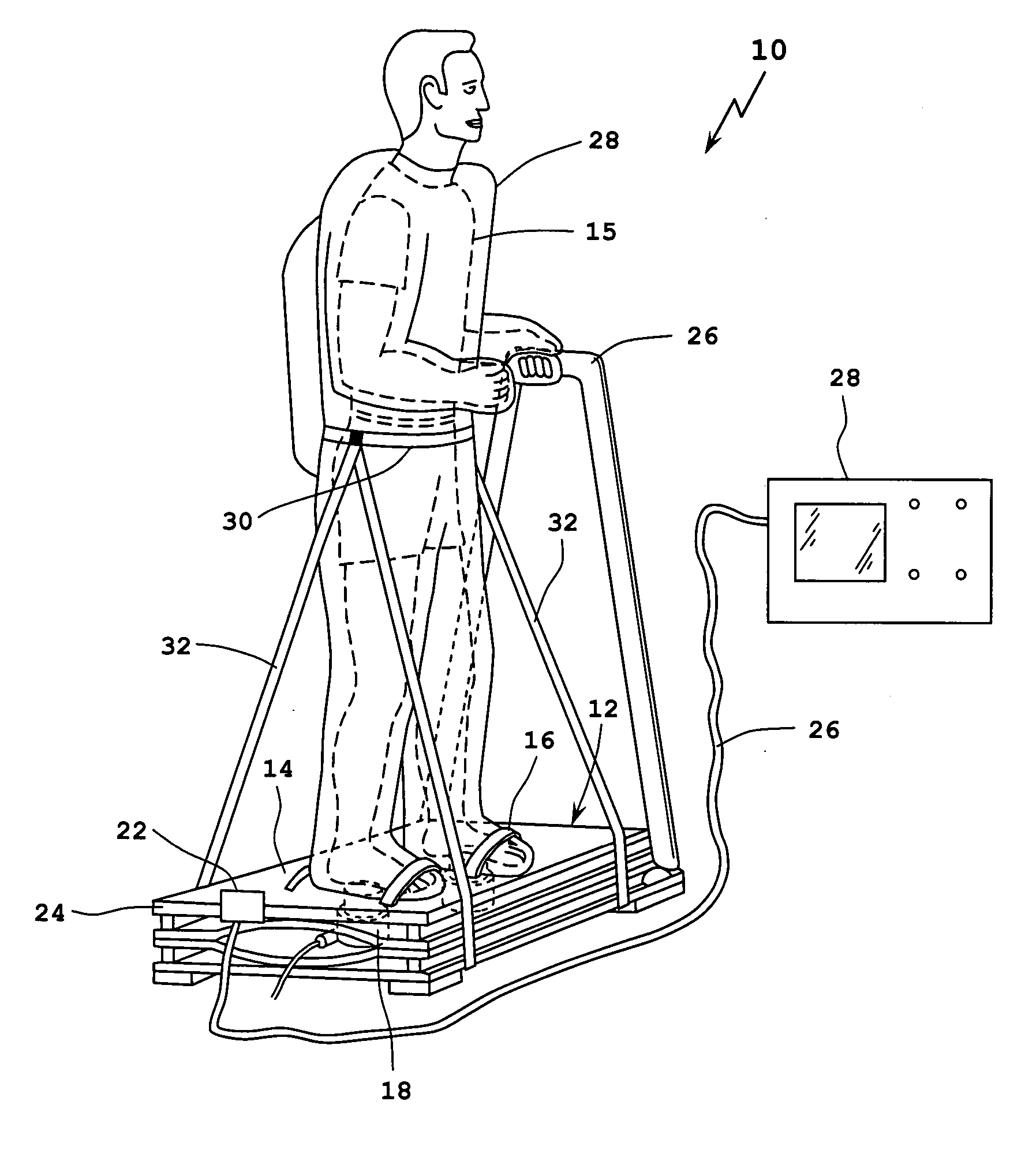 Non-invastive apparatus and method for dynamic motion therapy in a weightless environment