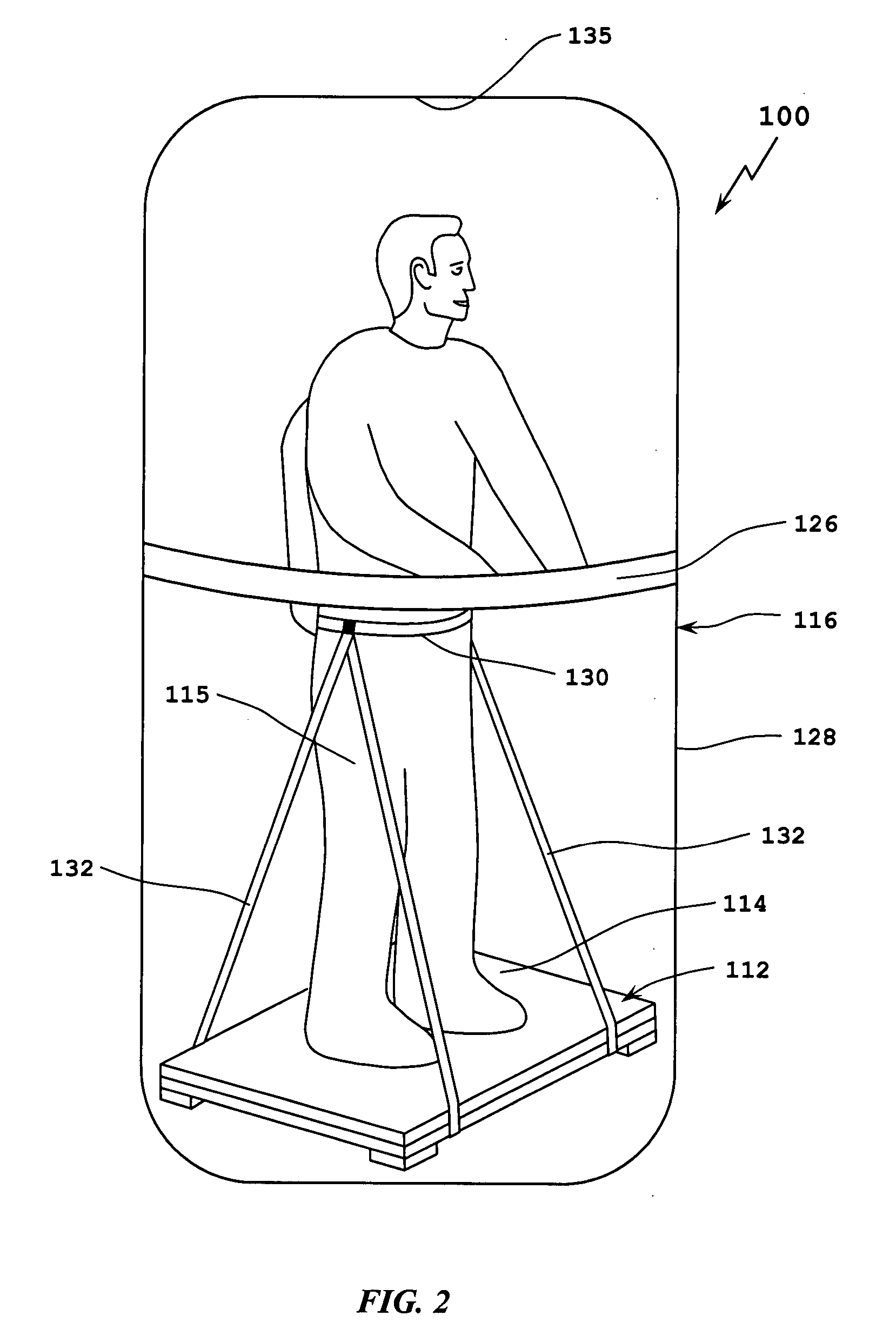 Non-invastive apparatus and method for dynamic motion therapy in a weightless environment