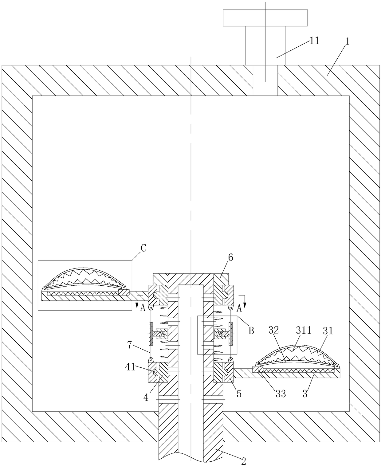 Industrial waste gas treatment device