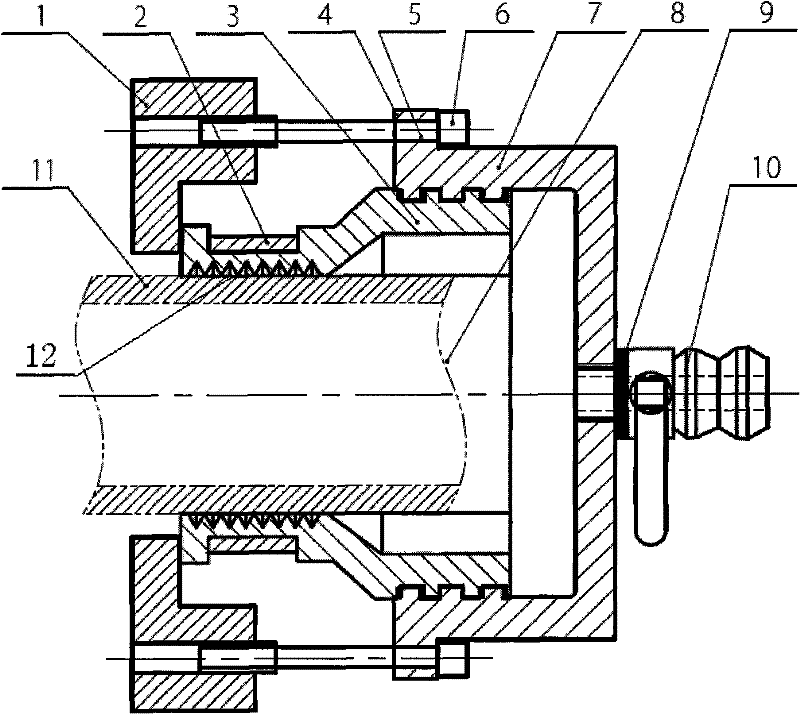 Device for emergently plugging risk source pipe orifice and rapid plugging method thereof