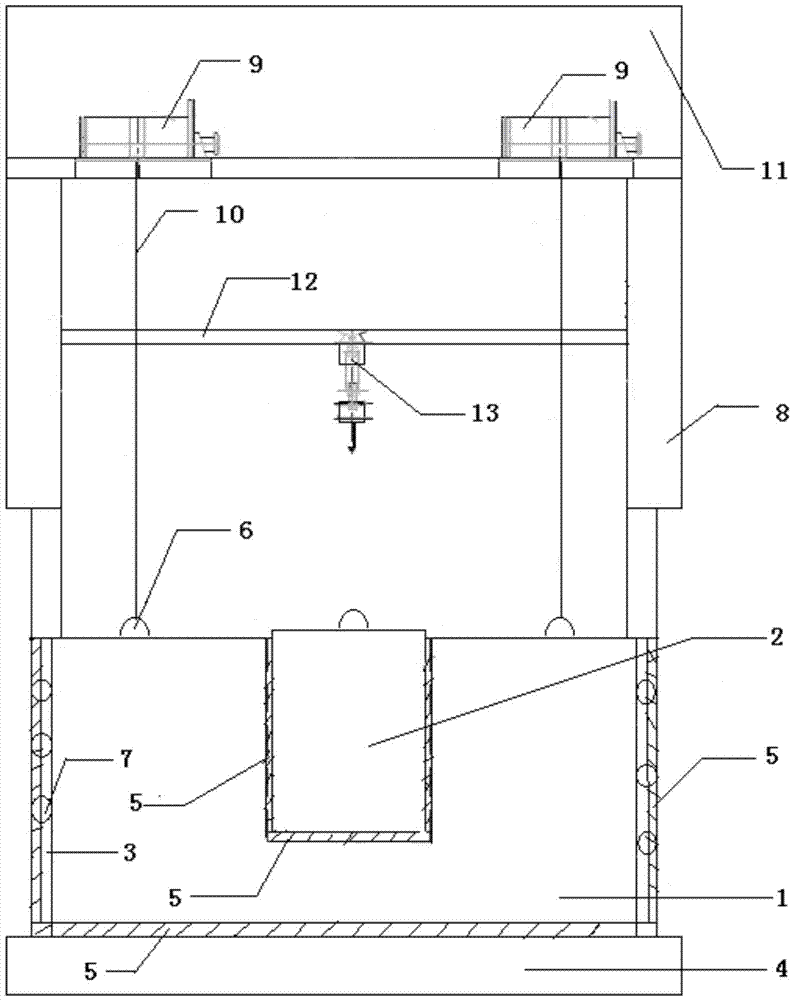 Double-lifting point embedded bulkhead gate system and application thereof