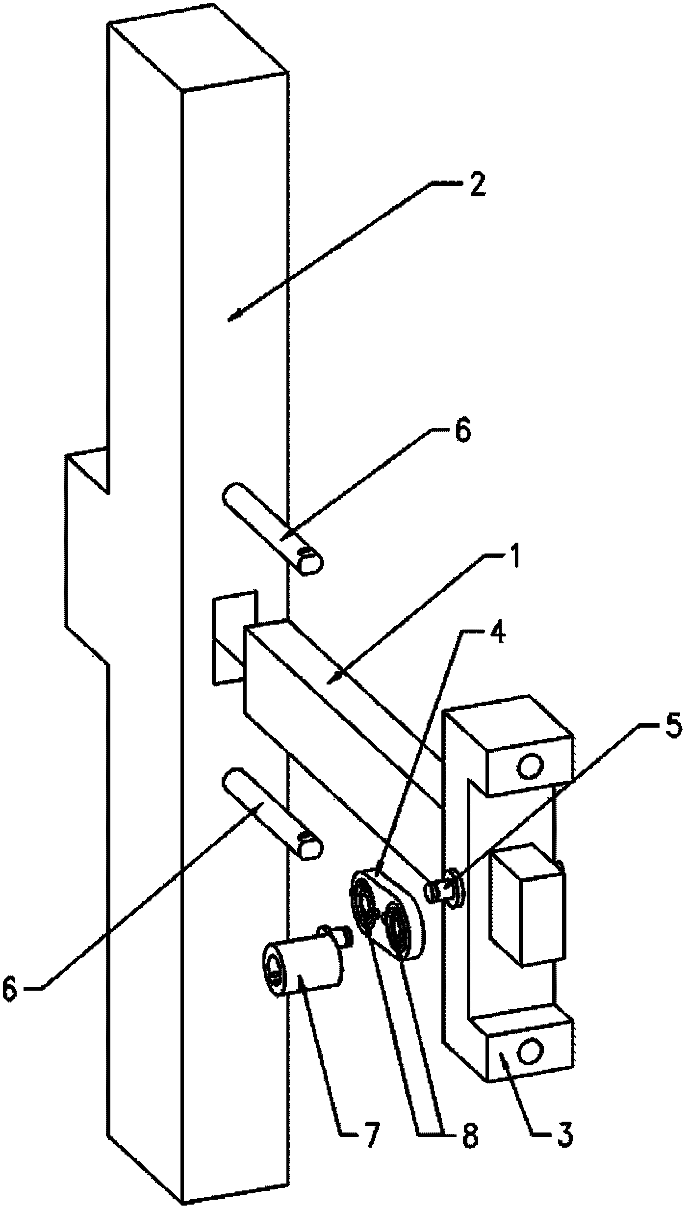 Inlet and outlet moving mechanism of core cutter of spring machine