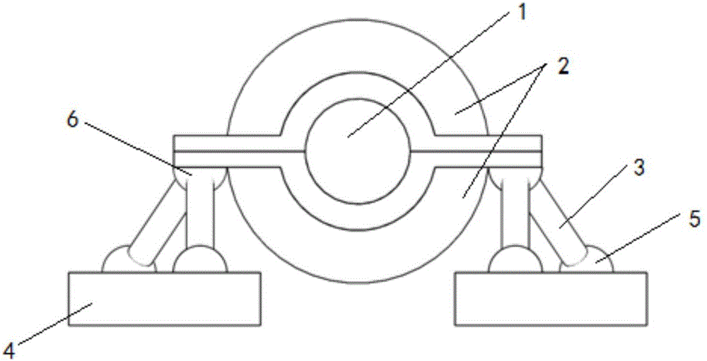 Hydraulic-driven eight-foot thrust bearing base