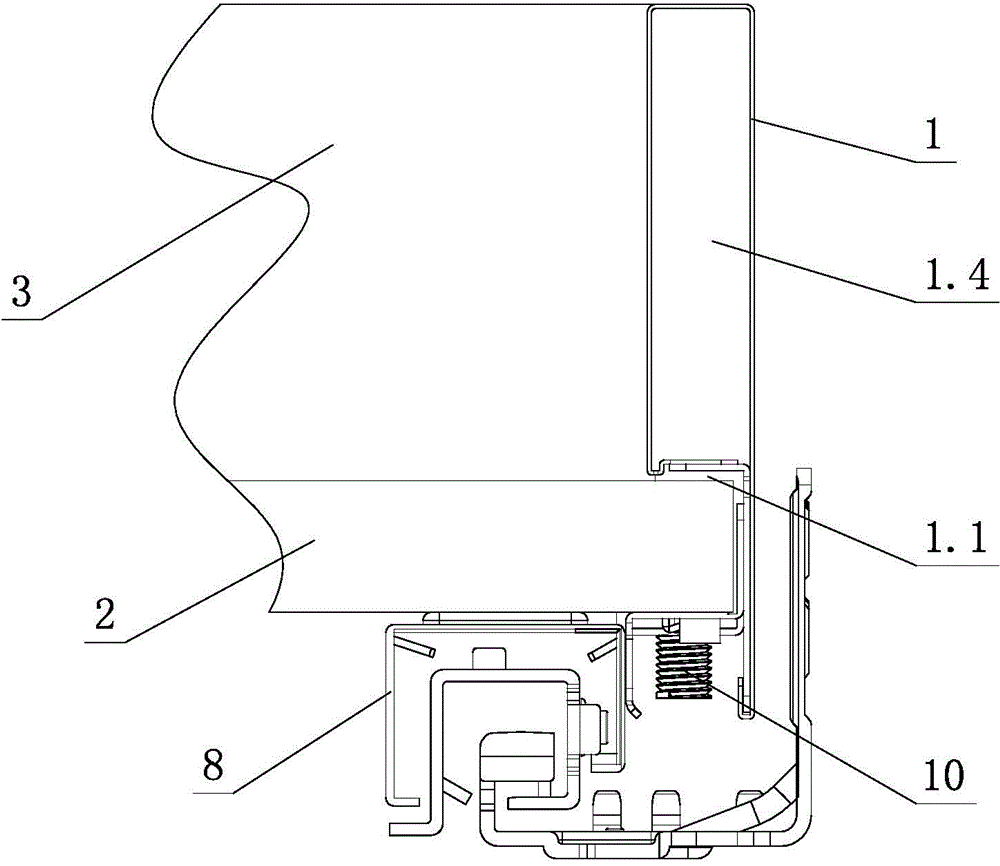 Leaning mechanism for drawer back plate