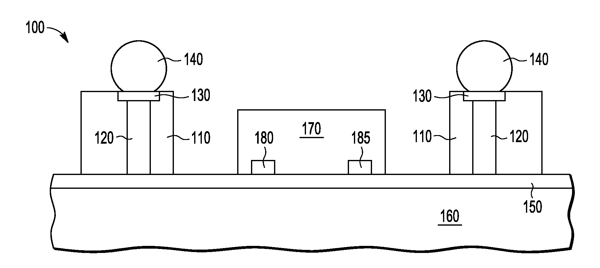 Semiconductor device packaging using encapsulated conductive balls for package-on-package back side coupling