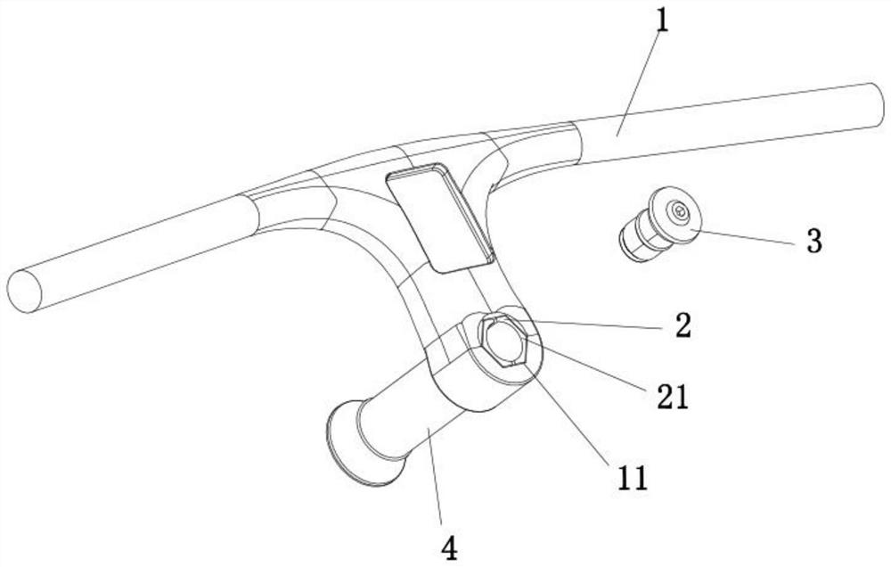 Handlebar connecting structure